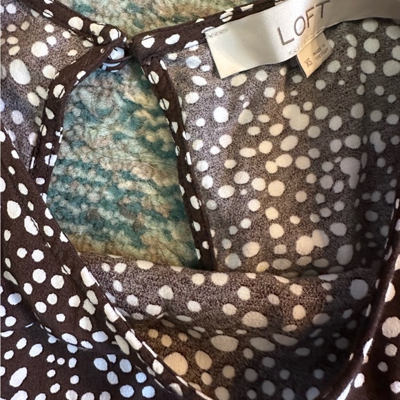 Loft Dotted Godet Mini Flare Dress - Picture 5 of 6